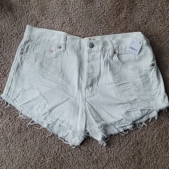 NWT We the Free Loving Good Vibrations Shorts, Size 26, Color Spring Whi… - Picture 3 of 4